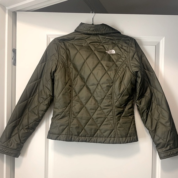 The North Face Women’s Small Quilted Puffer Jacket Zip Button Olive Green - Picture 5 of 7